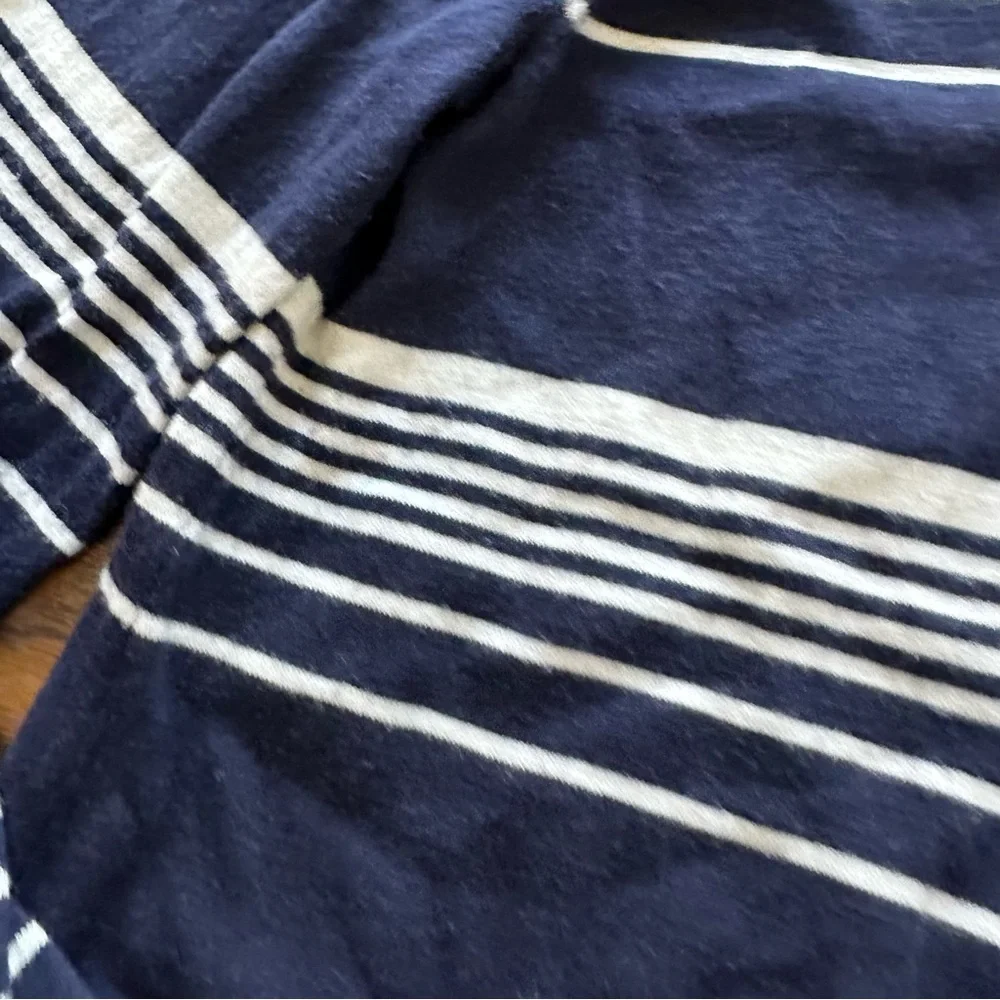 Halogen Navy White Striped Crewneck Sweater Women’s S